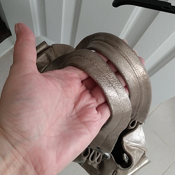 Juciy Couture y2k Vintage Gold Bag Genuine Leather ! Stunning - Picture 12 of 14